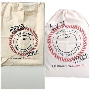 Canvas Santa Sack, 19.7 X 27.6 Inch Large Santa Bags For Gifts Christmas NWOT